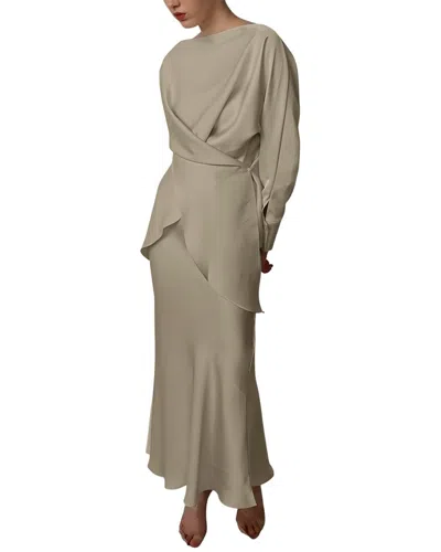 Camila Blanco 2pc Blouse & Skirt Set In Gray