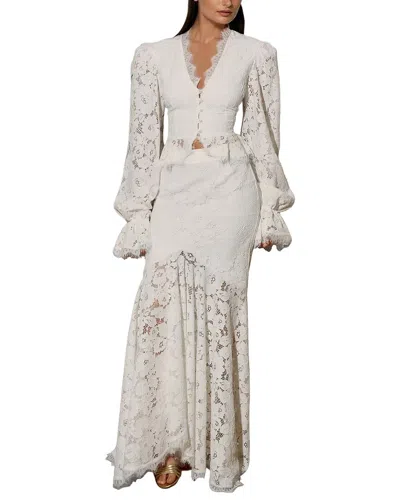 Camila Blanco 2pc Blouse & Skirt Set In Animal Print