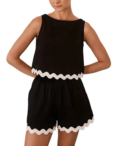 Camila Blanco 2pc Top & Short Set In Black