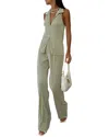 Camila Blanco 2pc Vest & Pant Set In Gold