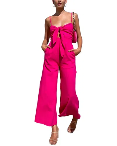 Camila Blanco Jumpsuit In Rose Red