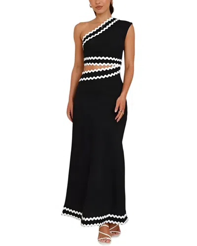 Camila Blanco Maxi Dress In Black