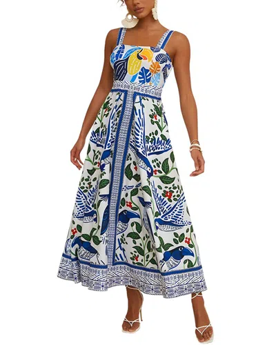 Camila Blanco Maxi Dress In Multi