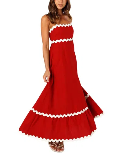 Camila Blanco Maxi Dress In Red