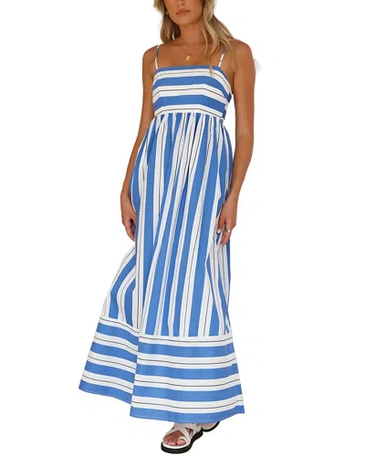 Camila Blanco Maxi Dress In Blue