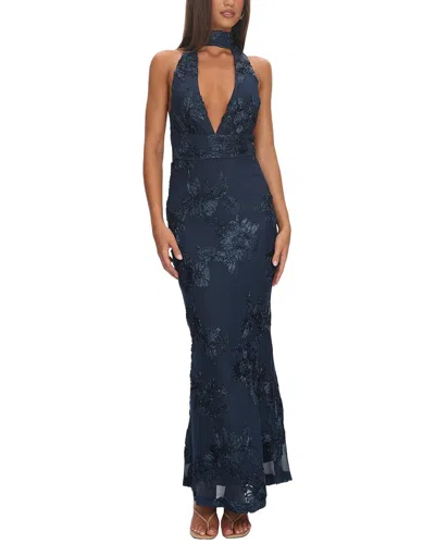 Camila Blanco Maxi Dress In Blue