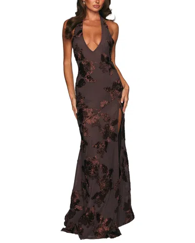 Camila Blanco Maxi Dress In Brown