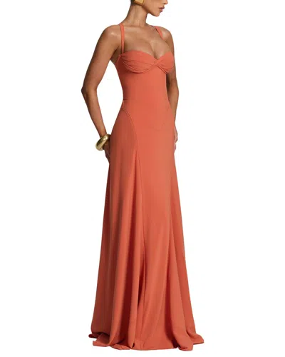 Camila Blanco Maxi Dress In Orange