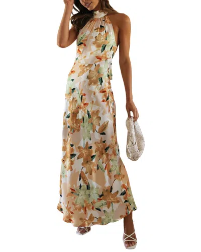 Camila Blanco Maxi Dress In Orange