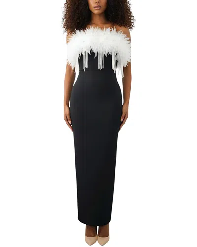 Camila Blanco Maxi Dress In Black