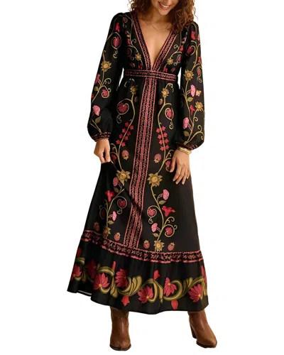 Camila Blanco Maxi Dress In Black