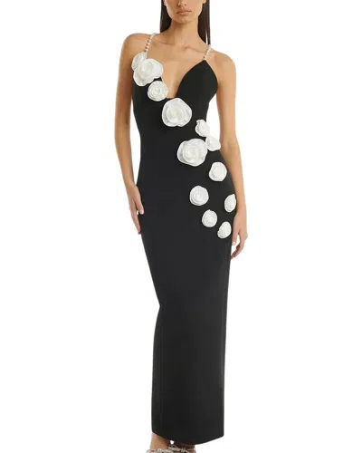 Camila Blanco Maxi Dress In Black