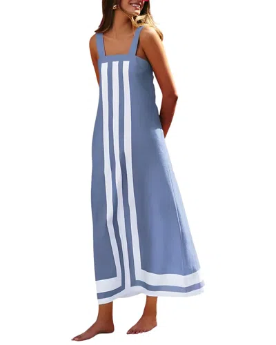 Camila Blanco Maxi Dress In Blue
