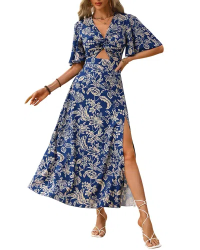 Camila Blanco Maxi Dress In Blue