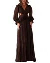 Camila Blanco Maxi Dress In Brown