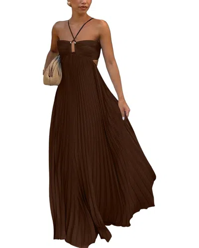 Camila Blanco Maxi Dress In Brown