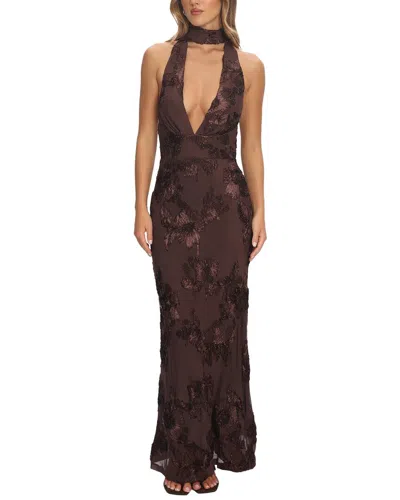 Camila Blanco Maxi Dress In Brown
