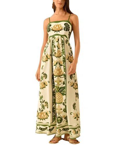 Camila Blanco Maxi Dress In Animal Print