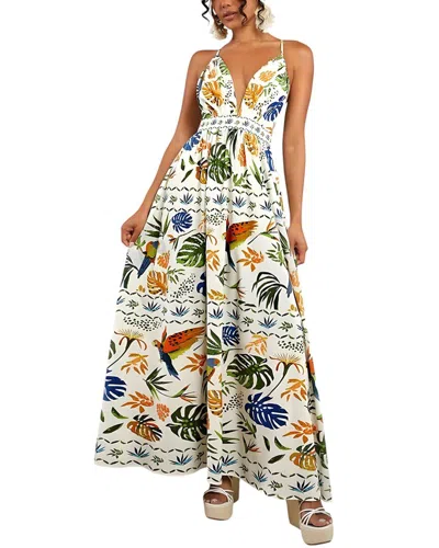 Camila Blanco Maxi Dress In Multi