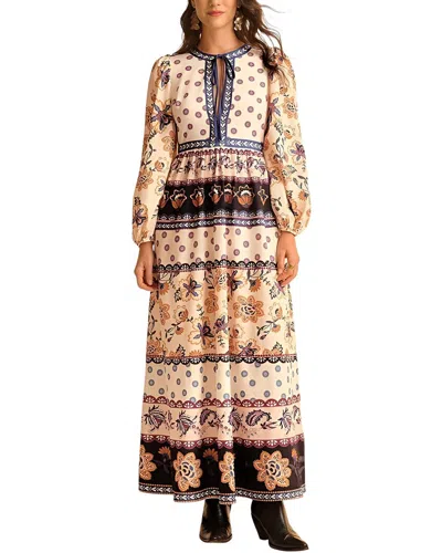 Camila Blanco Maxi Dress In Multi