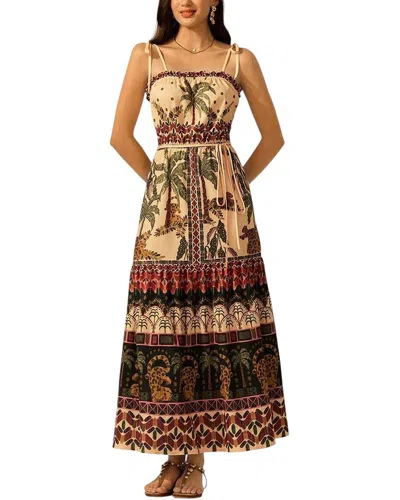Camila Blanco Maxi Dress In Brown
