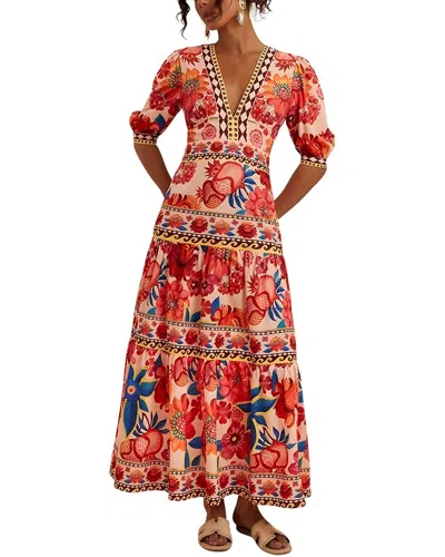 Camila Blanco Maxi Dress In Brown