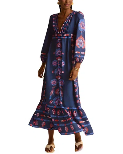 Camila Blanco Maxi Dress In Blue