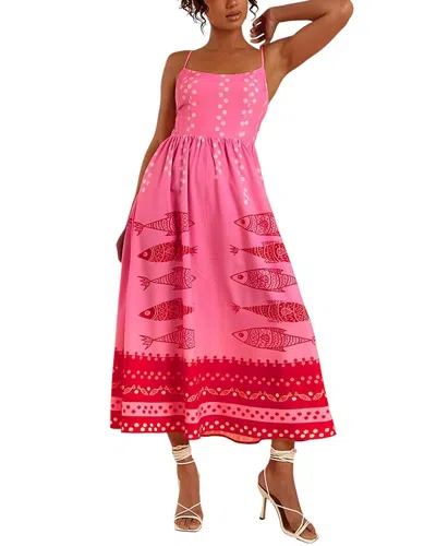 Camila Blanco Maxi Dress In Multi