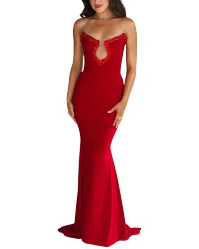 Camila Blanco Maxi Dress In Brown