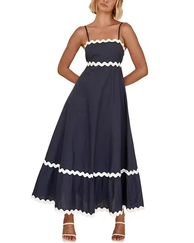 Camila Blanco Midi Dress In Blue