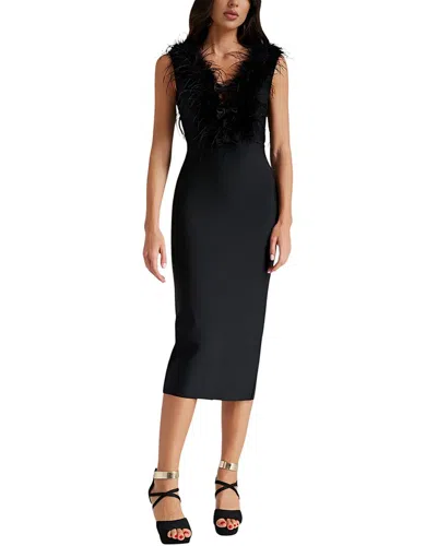 Camila Blanco Midi Dress In Black