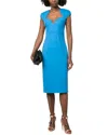 Camila Blanco Midi Dress In Blue