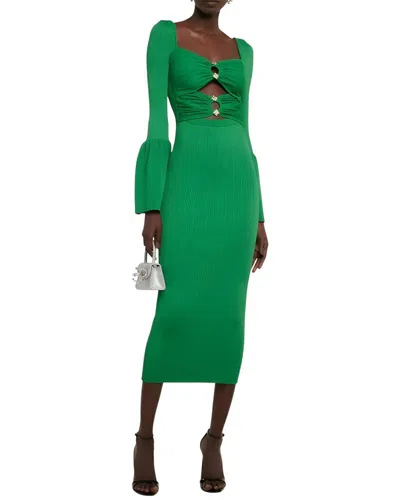 Camila Blanco Midi Dress In Green