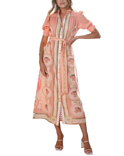 Camila Blanco Midi Dress In Pink