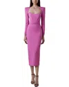 Camila Blanco Midi Dress In Pink