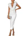 Camila Blanco Midi Dress In White