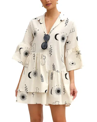 Camila Blanco Mini Dress In Neutral