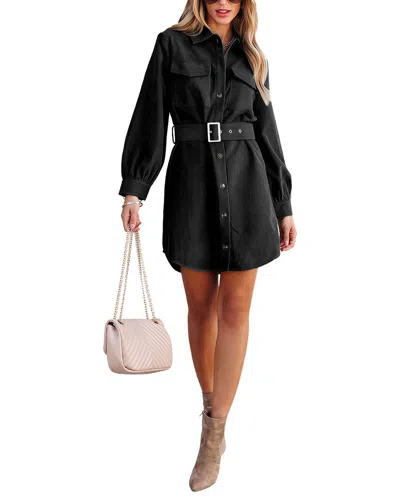 Camila Blanco Mini Dress In Black