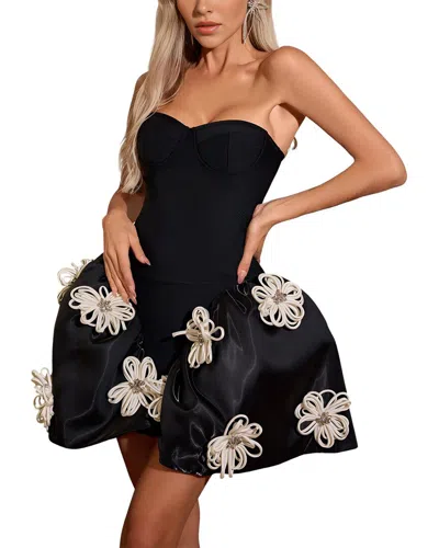 Camila Blanco Mini Dress In Black