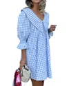 Camila Blanco Mini Dress In Blue