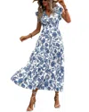 Camila Blanco Mini Dress In Blue
