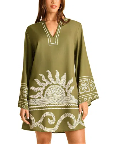 Camila Blanco Mini Dress In Green