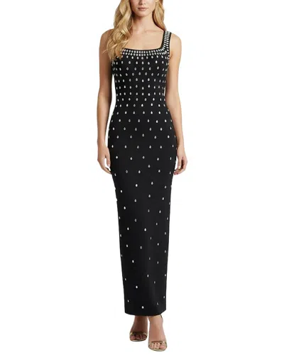 Camila Blanco Printed Maxi Dress In Black