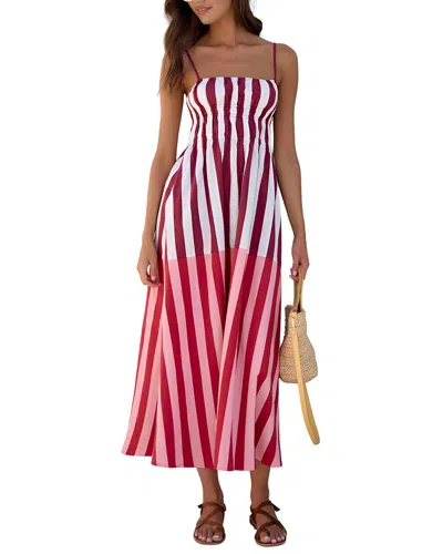 Camila Blanco Printed Midi Dress In Multi