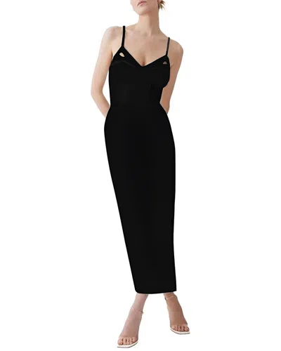 Camila Blanco Sleeveless Maxi Dress In Black