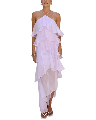 Camila Blanco Solid Maxi Dress In Neutral