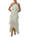 Camila Blanco Solid Maxi Dress In Multi
