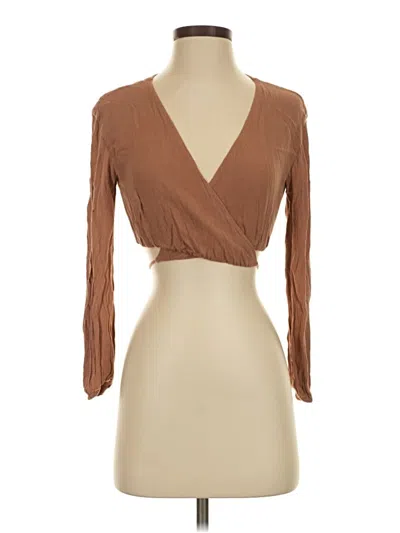 Pre-owned Camila Coelho 3/4 Sleeve Blouse In Brown