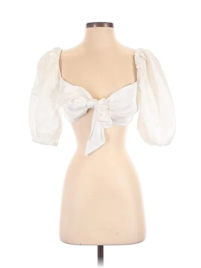 Pre-owned Camila Coelho 3/4 Sleeve Blouse In Ivory