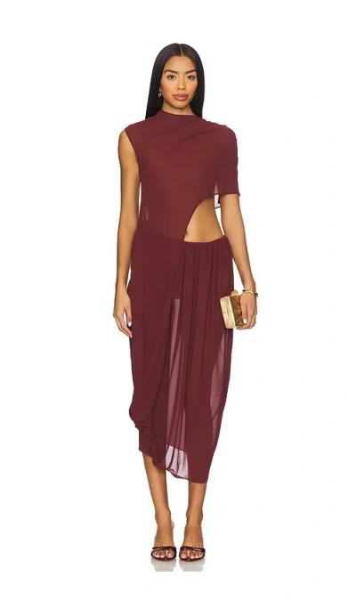 Camila Coelho Ada ドレス In Burgundy
